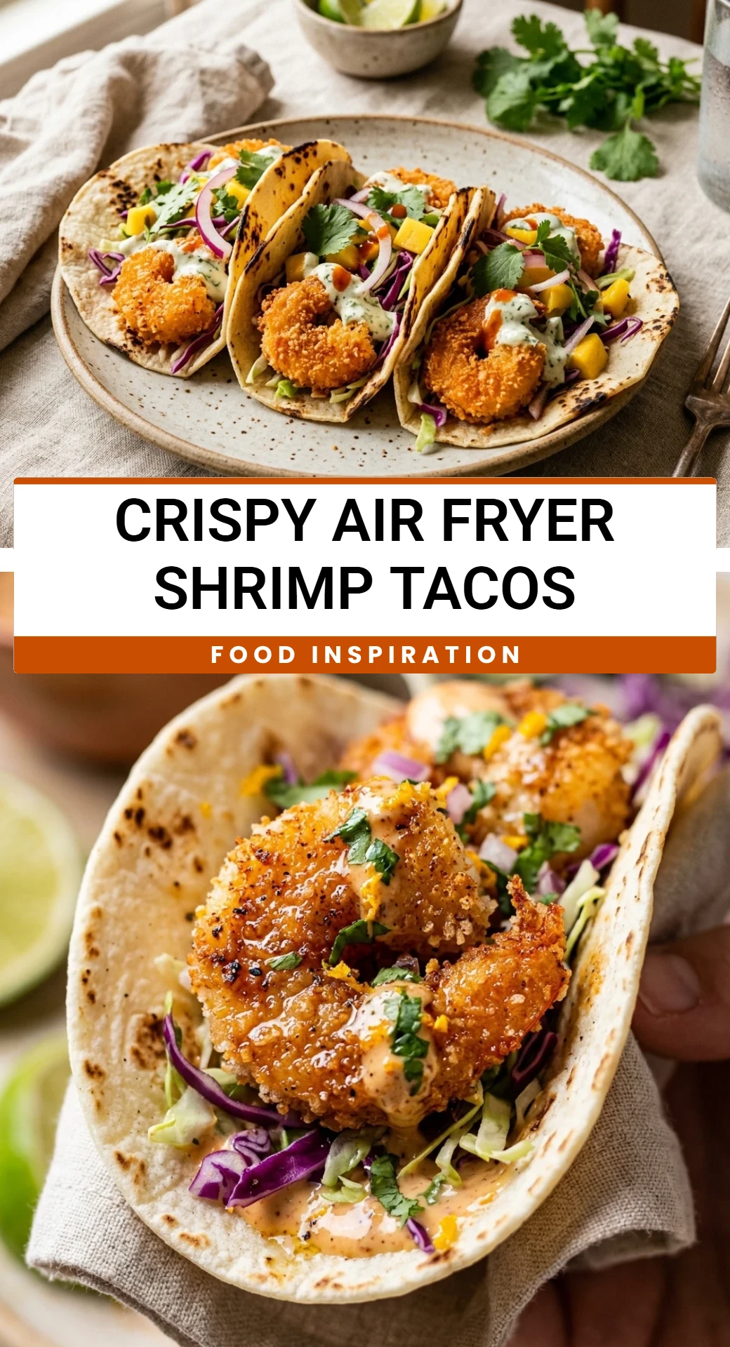Crispy Air Fryer Shrimp Tacos