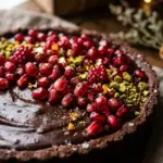 Dark Chocolate Pomegranate Tart for the Holidays