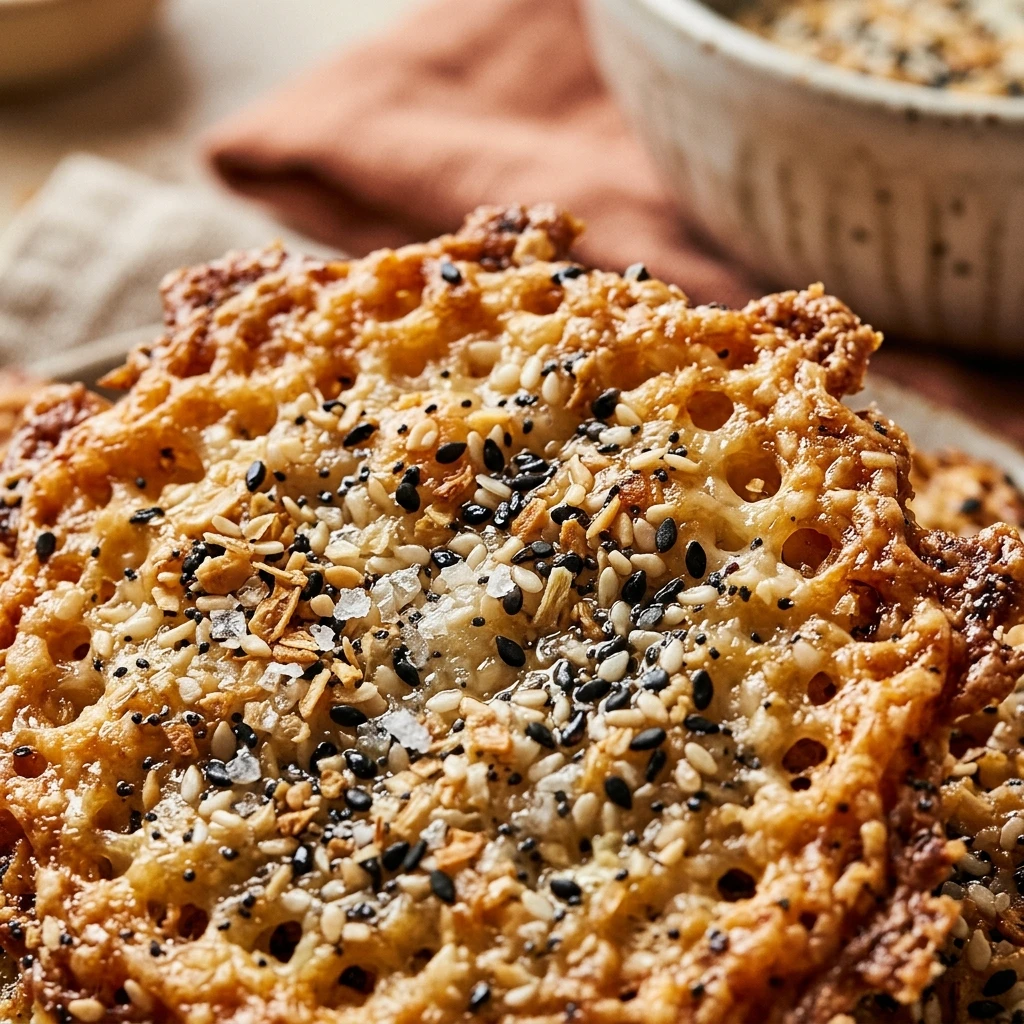 Everything Bagel Cottage Cheese Crisps High Protein
