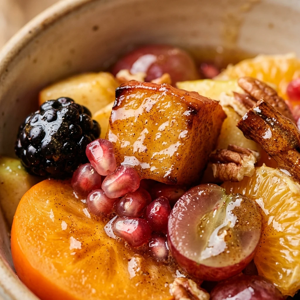 Fall Fruit Salad With Cinnamon Honey Dressing