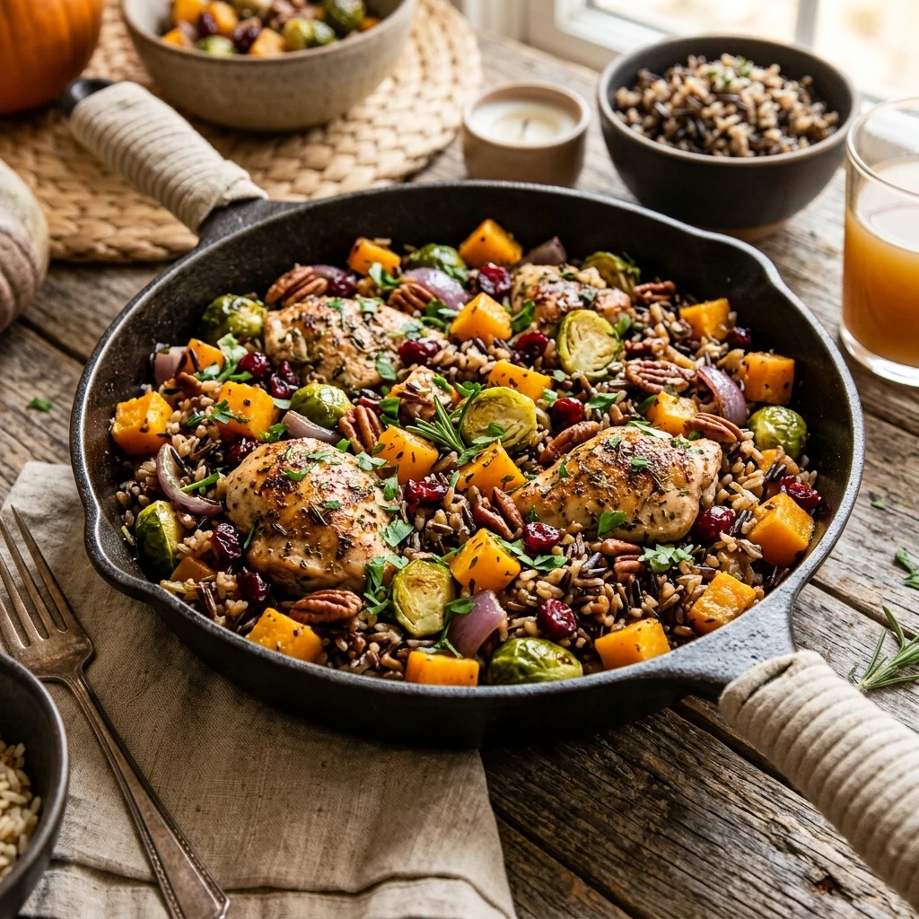 Fall Harvest Chicken And Wild Rice Skillet Recipe