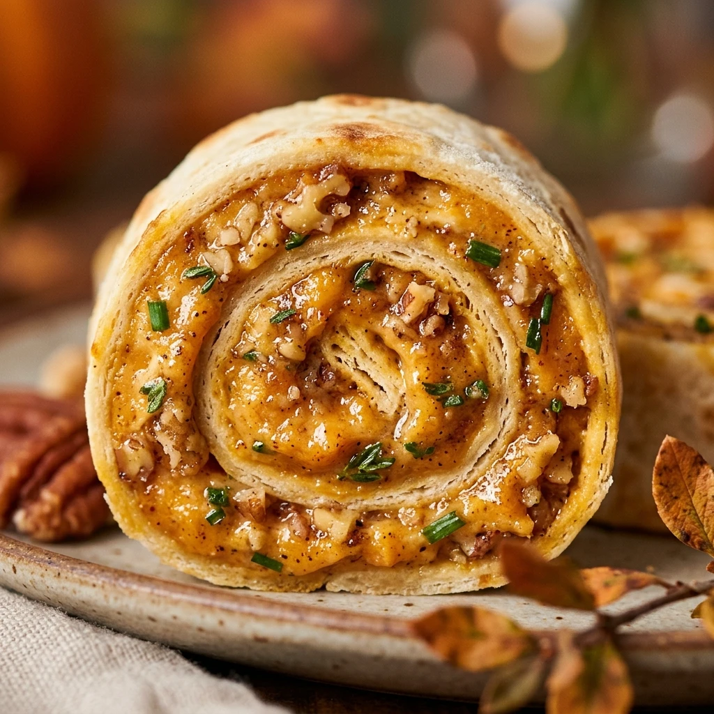 Fall Party Food Buffet Pumpkin Pinwheels Recipe