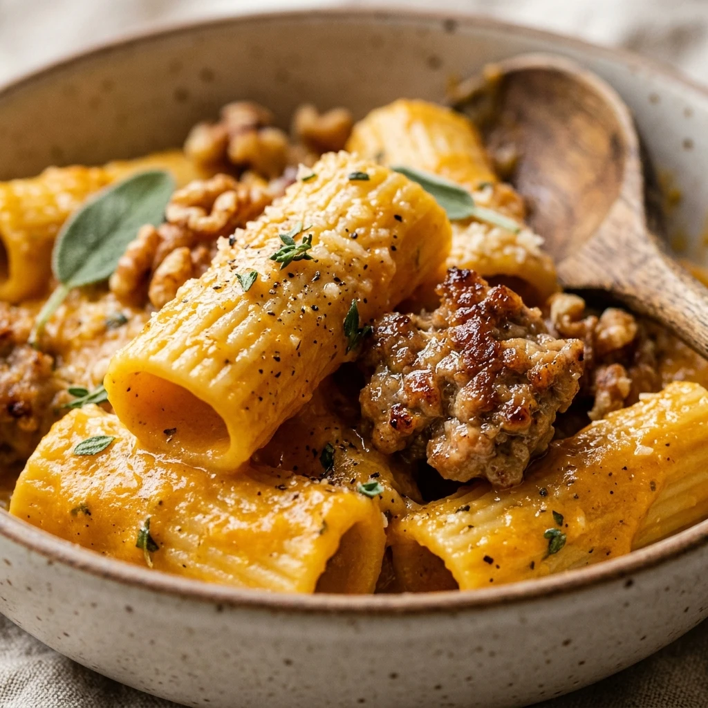 Fall Pasta With Pumpkin And Sausage Creamy Recipe