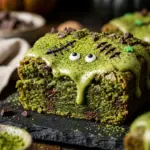 Frankenstein Matcha Brownies Halloween Recipe