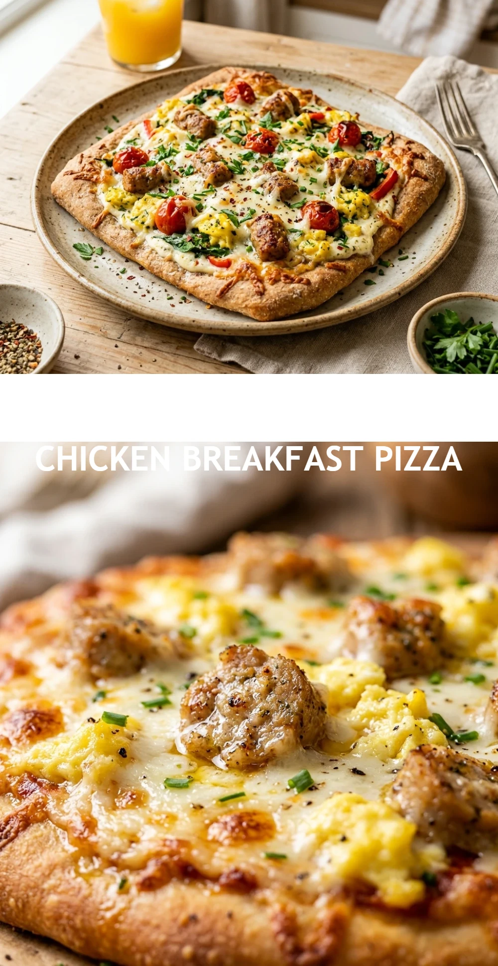 Freezer-Friendly Chicken Breakfast Pizza