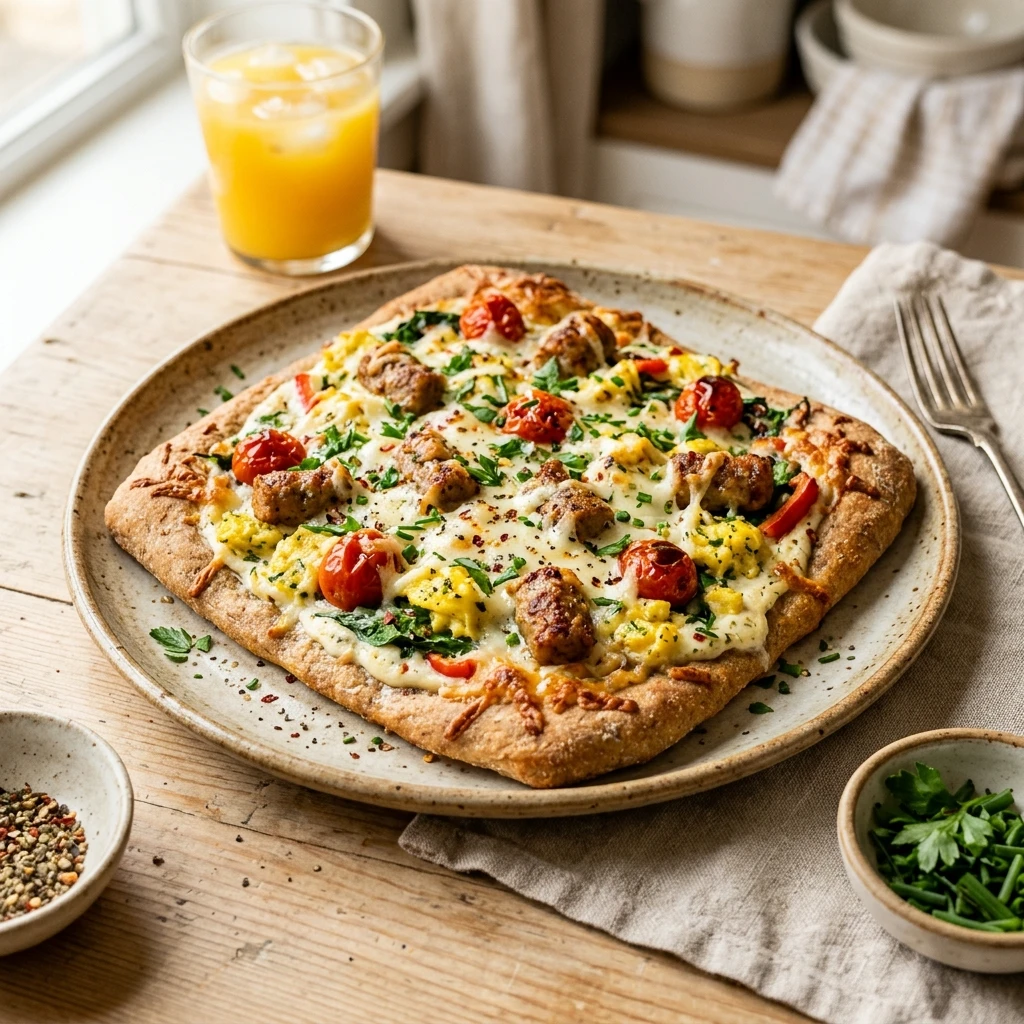 Freezer-Friendly Chicken Breakfast Pizza