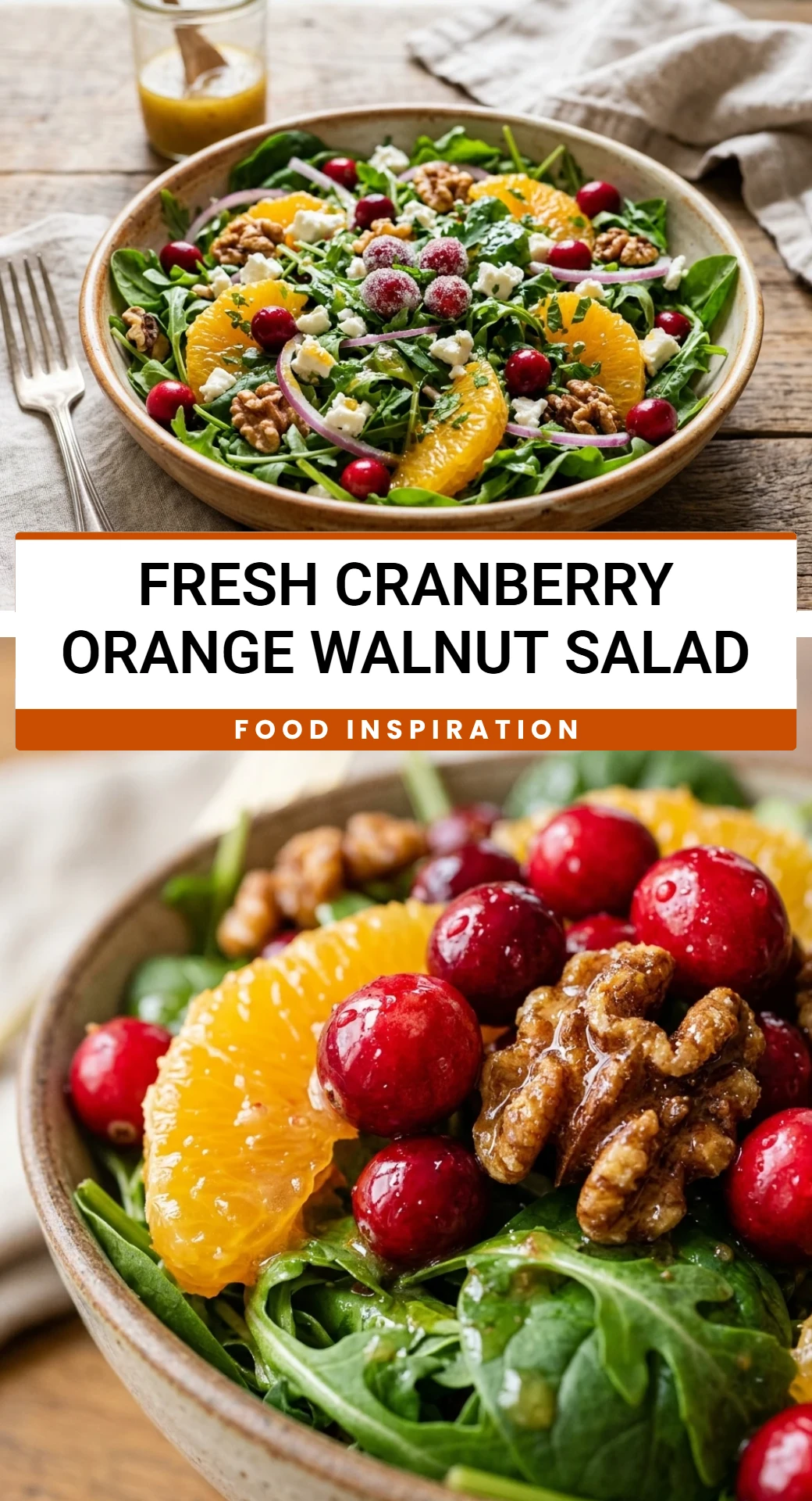 Fresh Cranberry Orange Walnut Salad