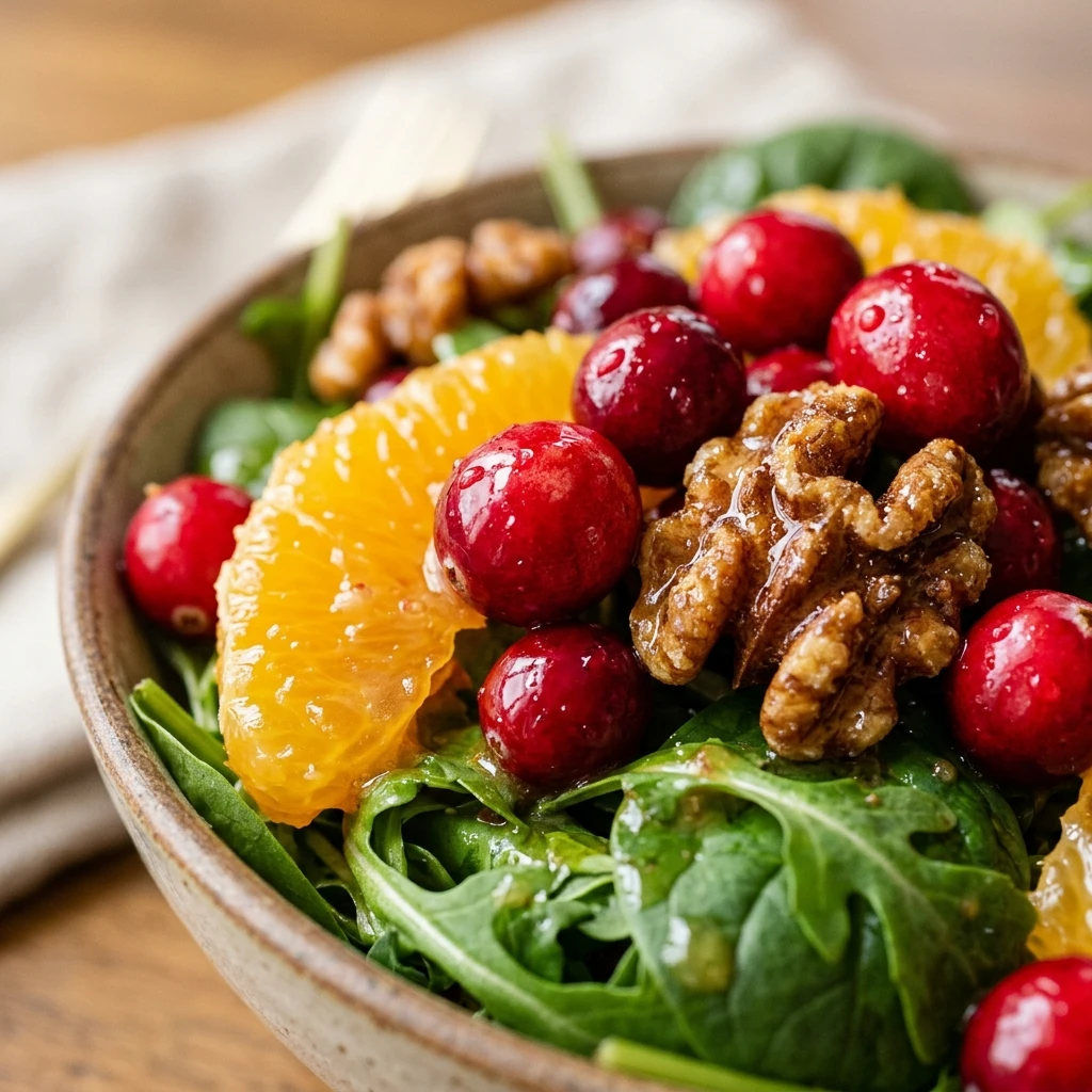 Fresh Cranberry Orange Walnut Salad