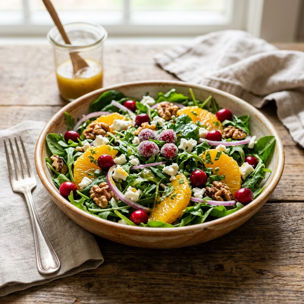 Fresh Cranberry Orange Walnut Salad