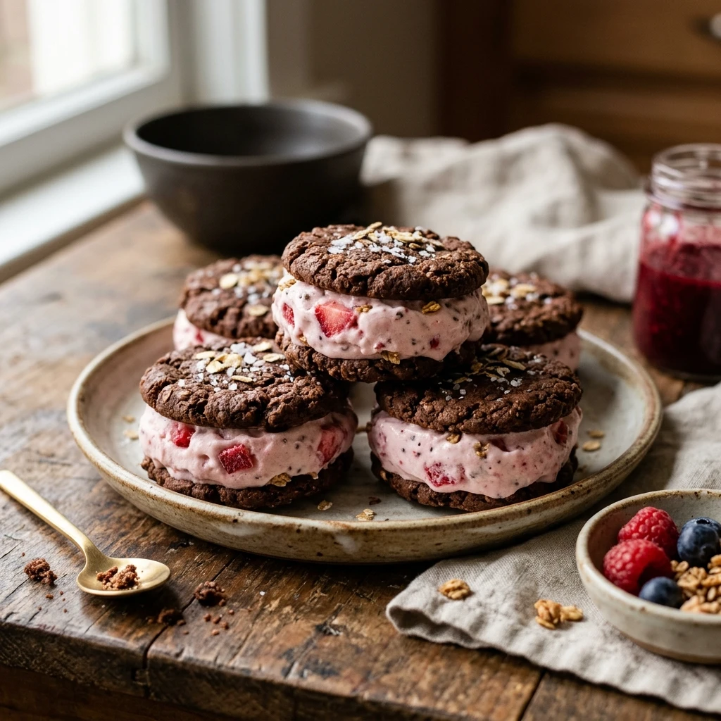 Frozen Yogurt Protein Sandwiches
