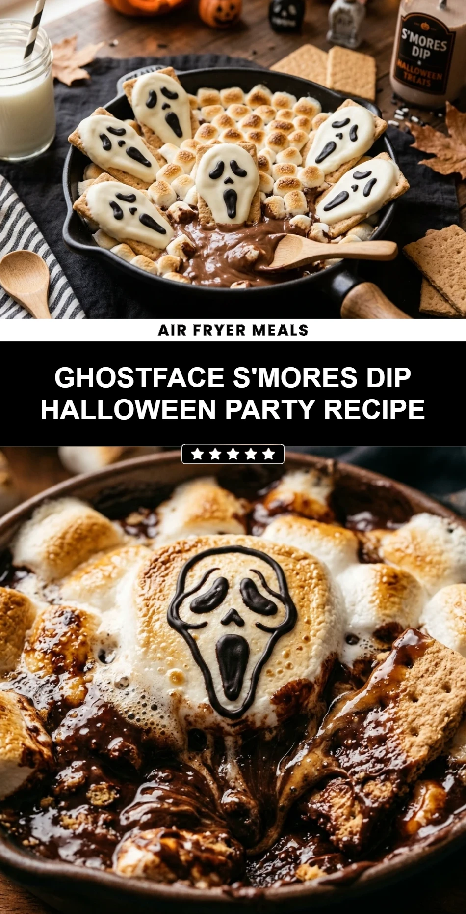 Ghostface S'mores Dip Halloween Party Recipe