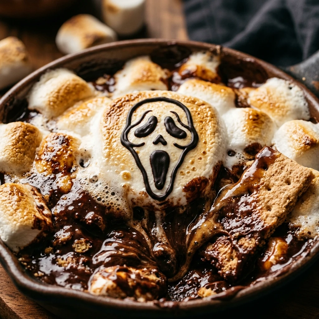 Ghostface S'mores Dip Halloween Party Recipe
