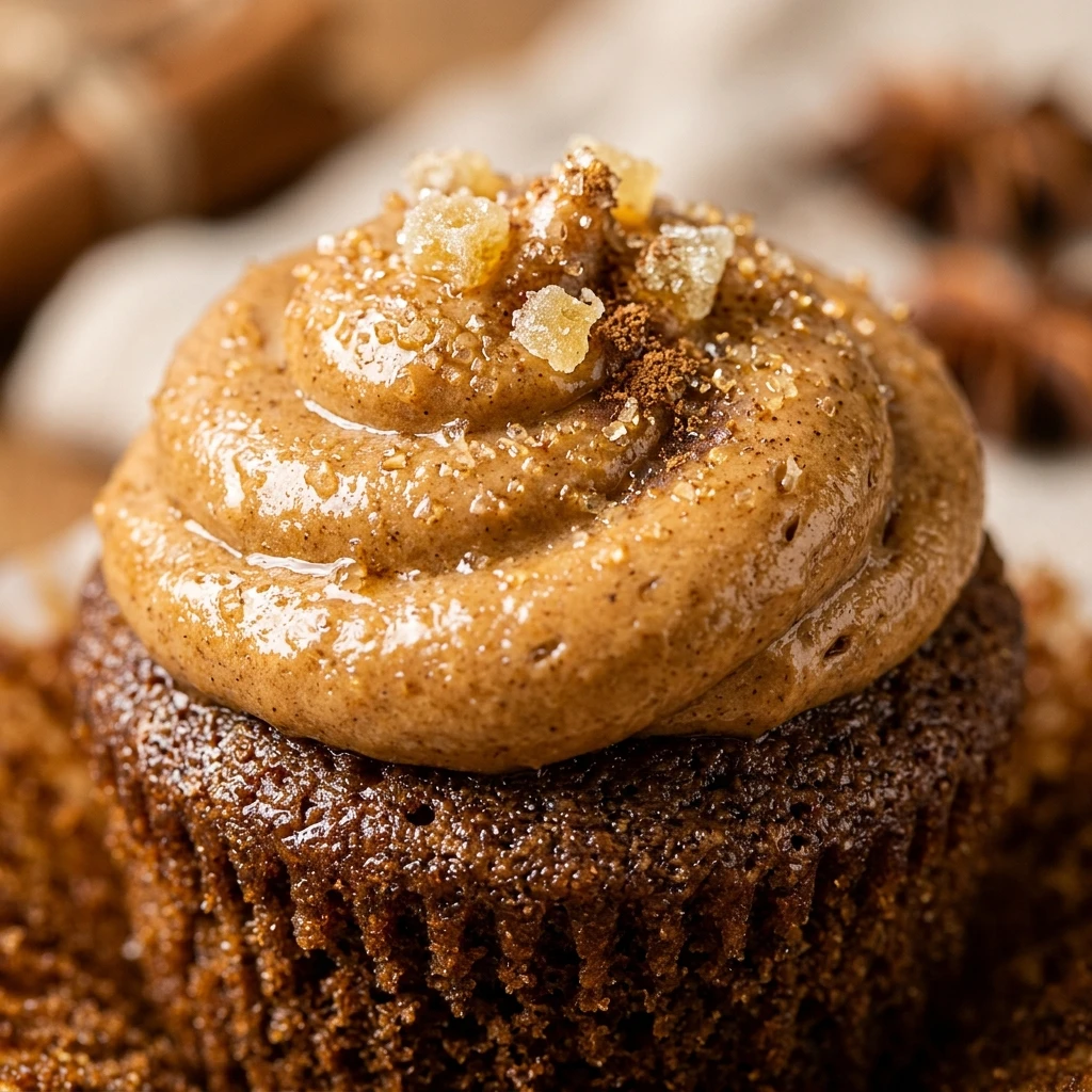 Gingerbread Cupcakes with Molasses Buttercream