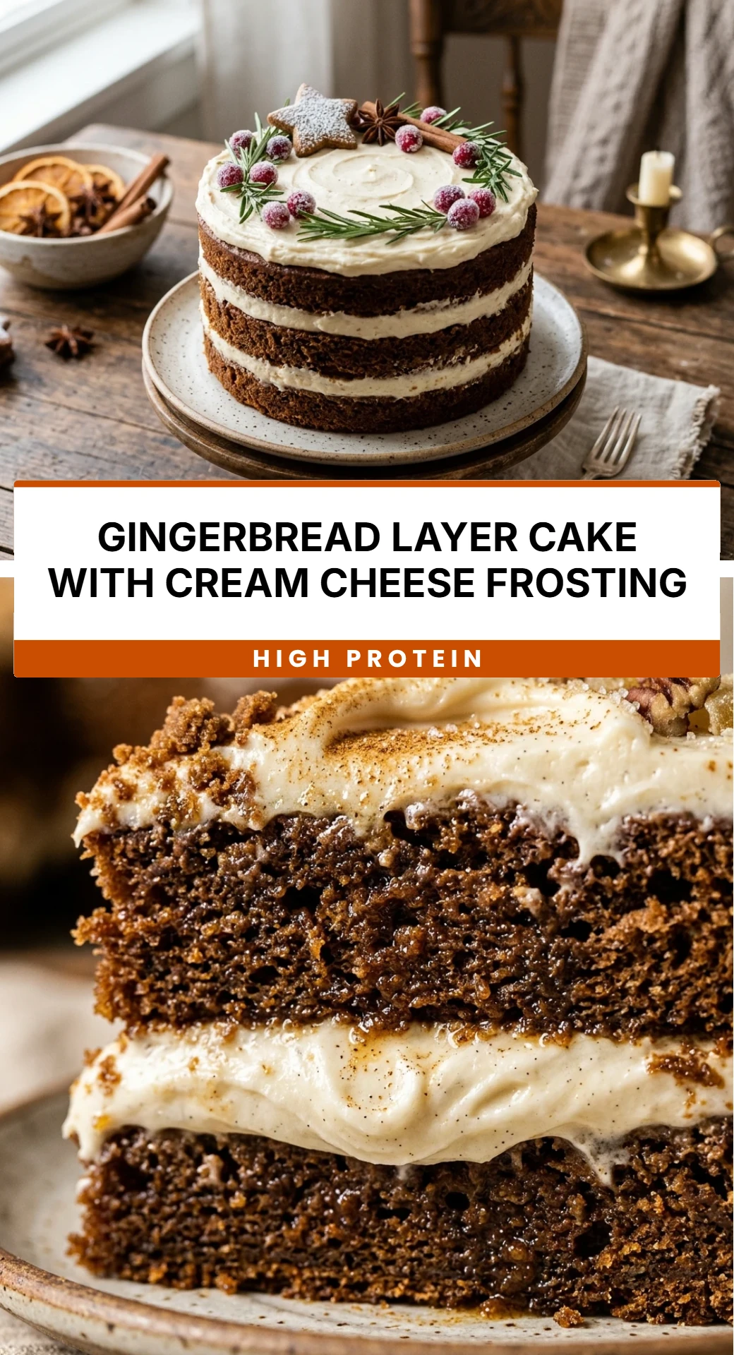 Gingerbread Layer Cake with Cream Cheese Frosting