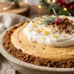 Gingersnap Crust Pumpkin Chiffon Pie for Christmas