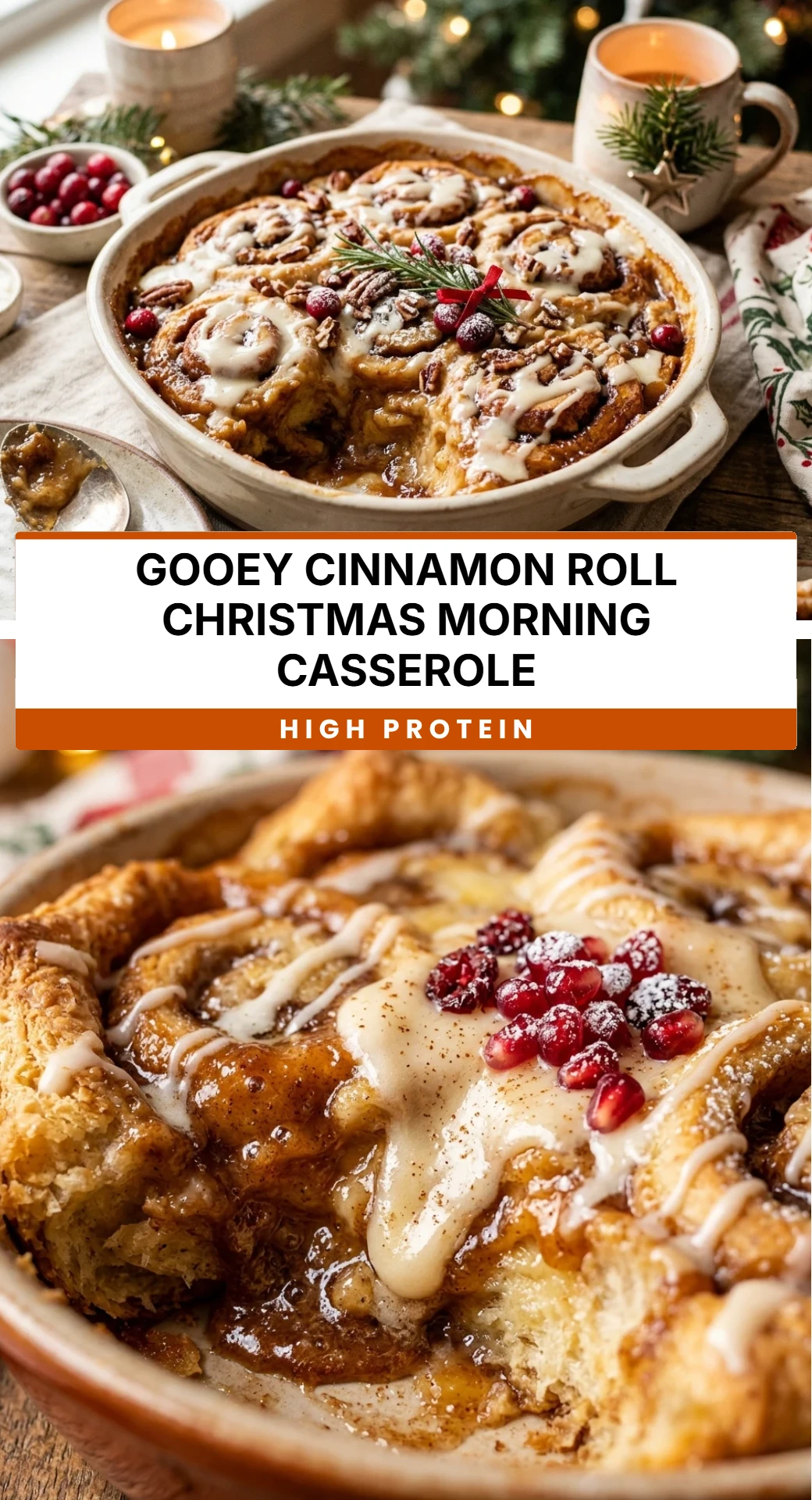 Gooey Cinnamon Roll Christmas Morning Casserole