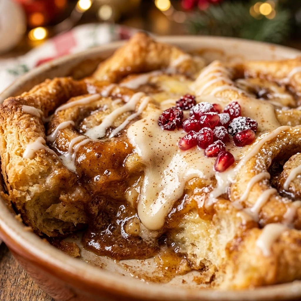 Gooey Cinnamon Roll Christmas Morning Casserole