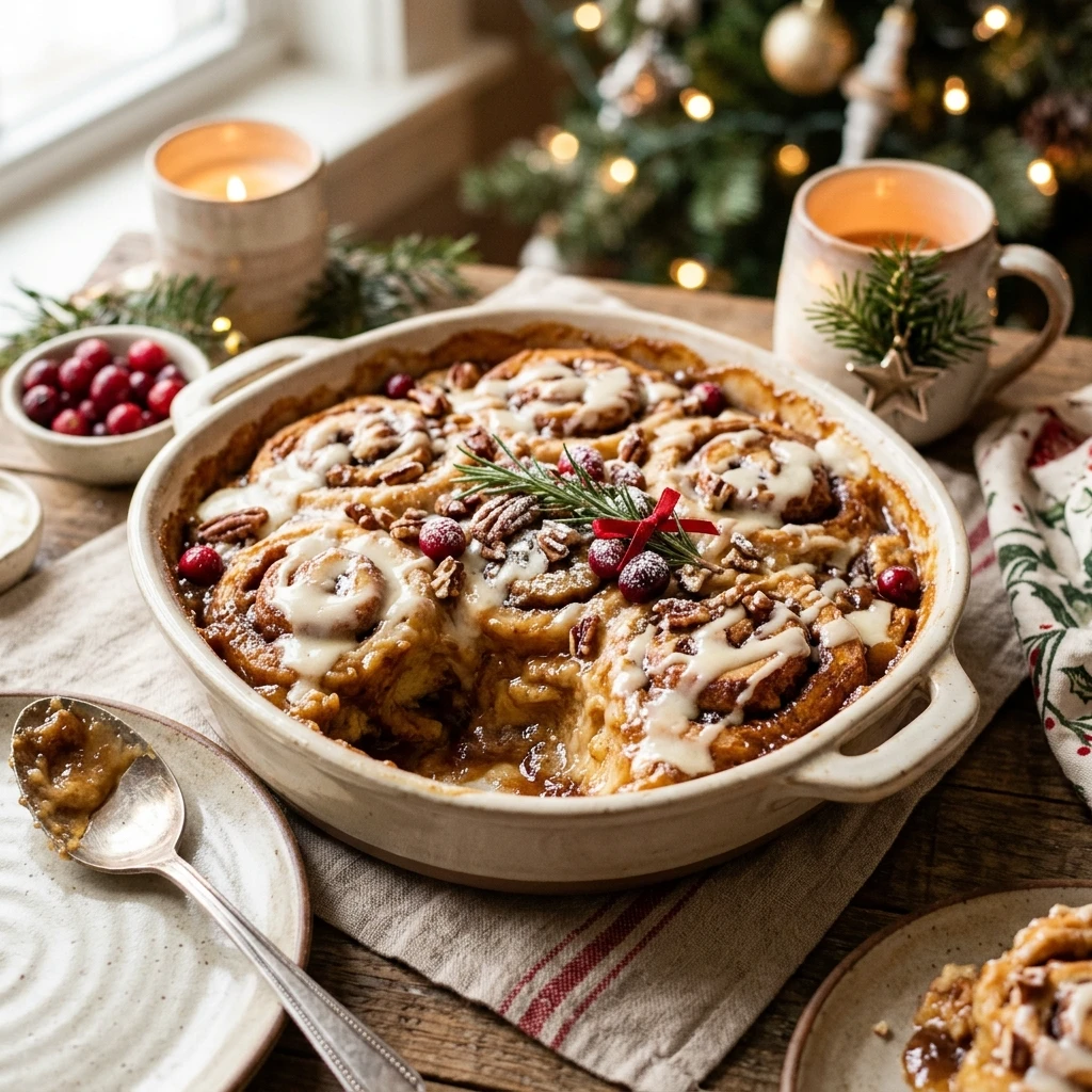 Gooey Cinnamon Roll Christmas Morning Casserole