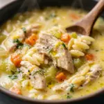 Greek Chicken Orzo Soup