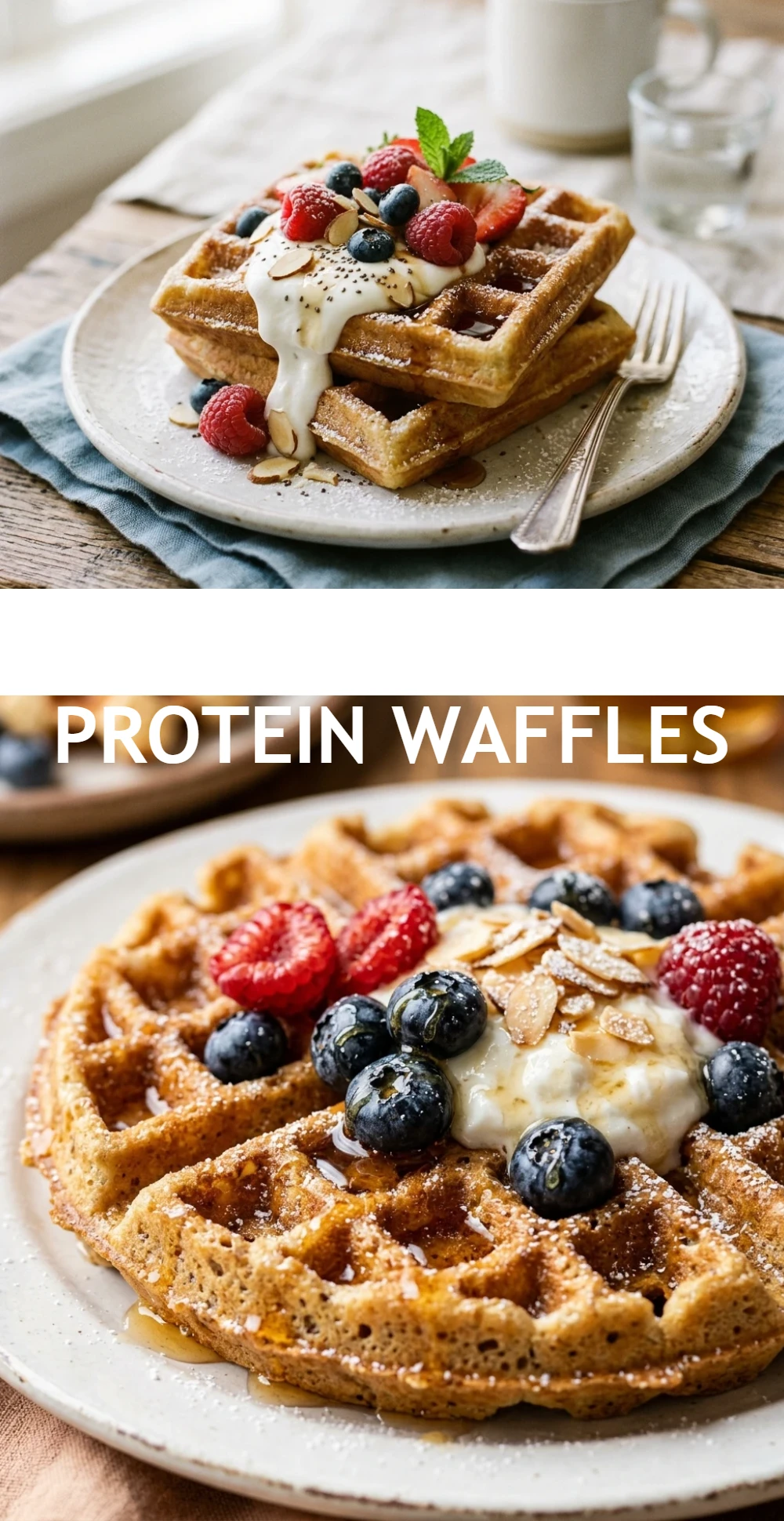 Greek Yogurt Protein Waffles