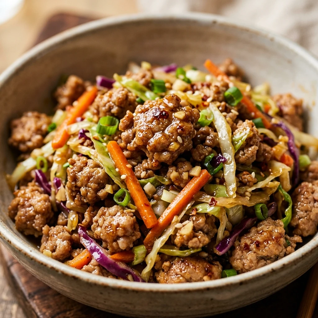 Ground Turkey Egg Roll in a Bowl