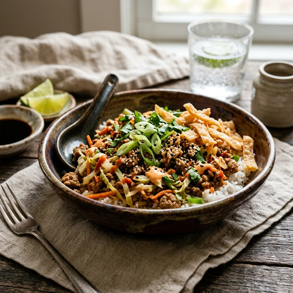 Ground Turkey Egg Roll in a Bowl
