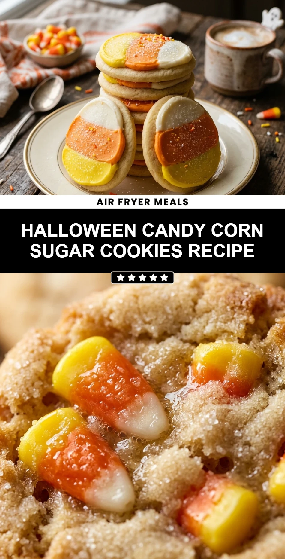 Halloween Candy Corn Sugar Cookies Recipe