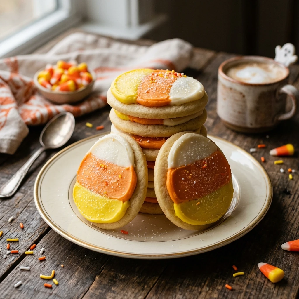 Halloween Candy Corn Sugar Cookies Recipe