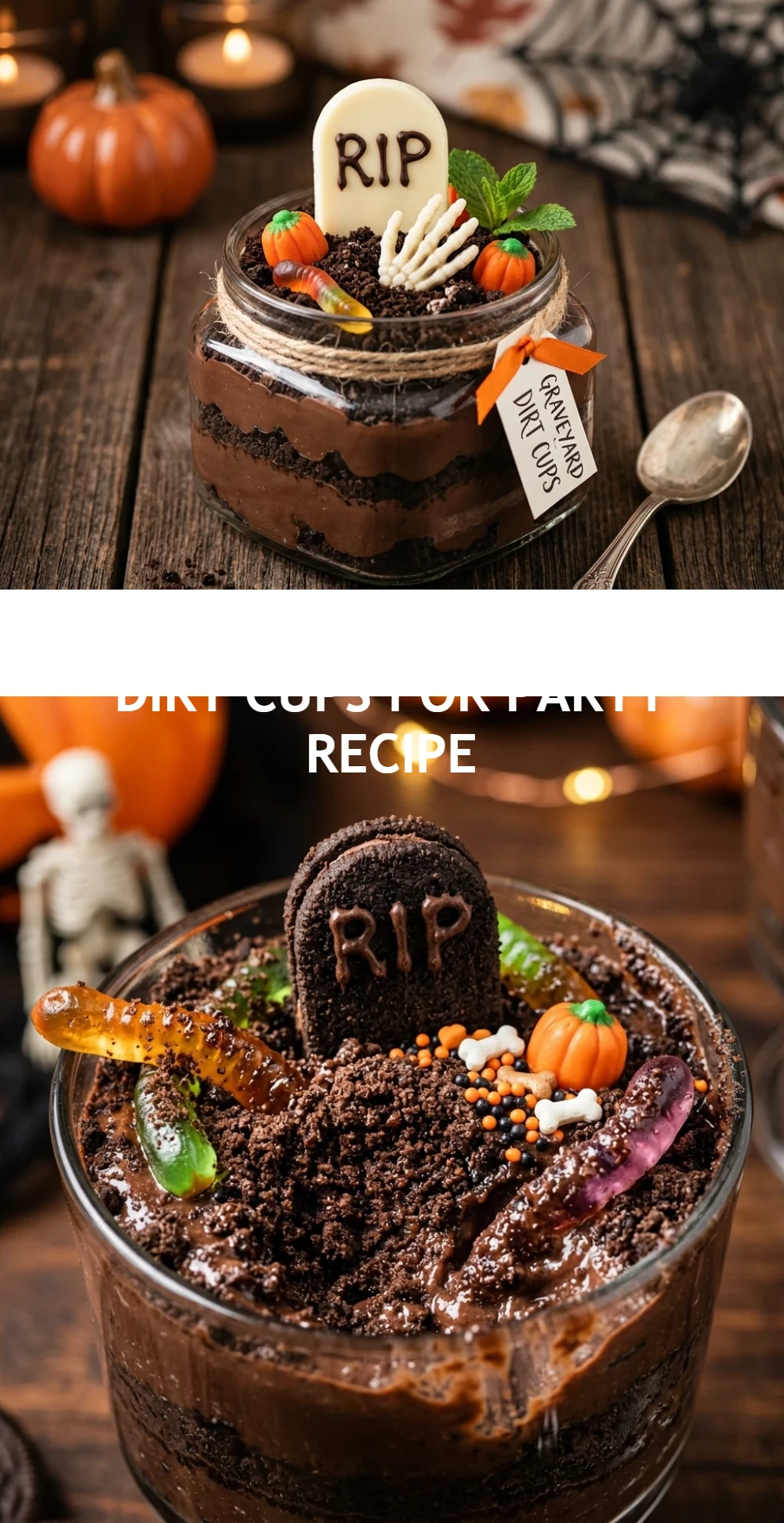 Halloween Graveyard Dirt Cups For Party Recipe