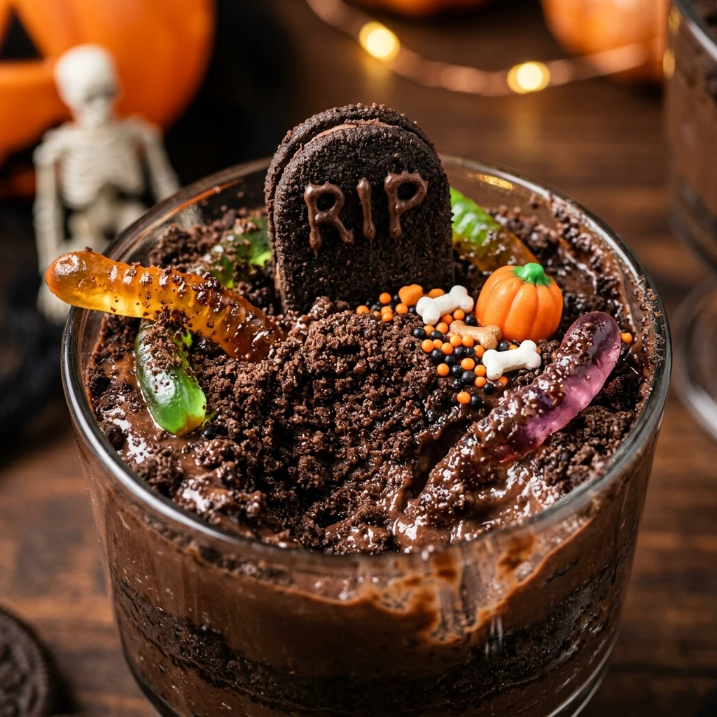Halloween Graveyard Dirt Cups For Party Recipe