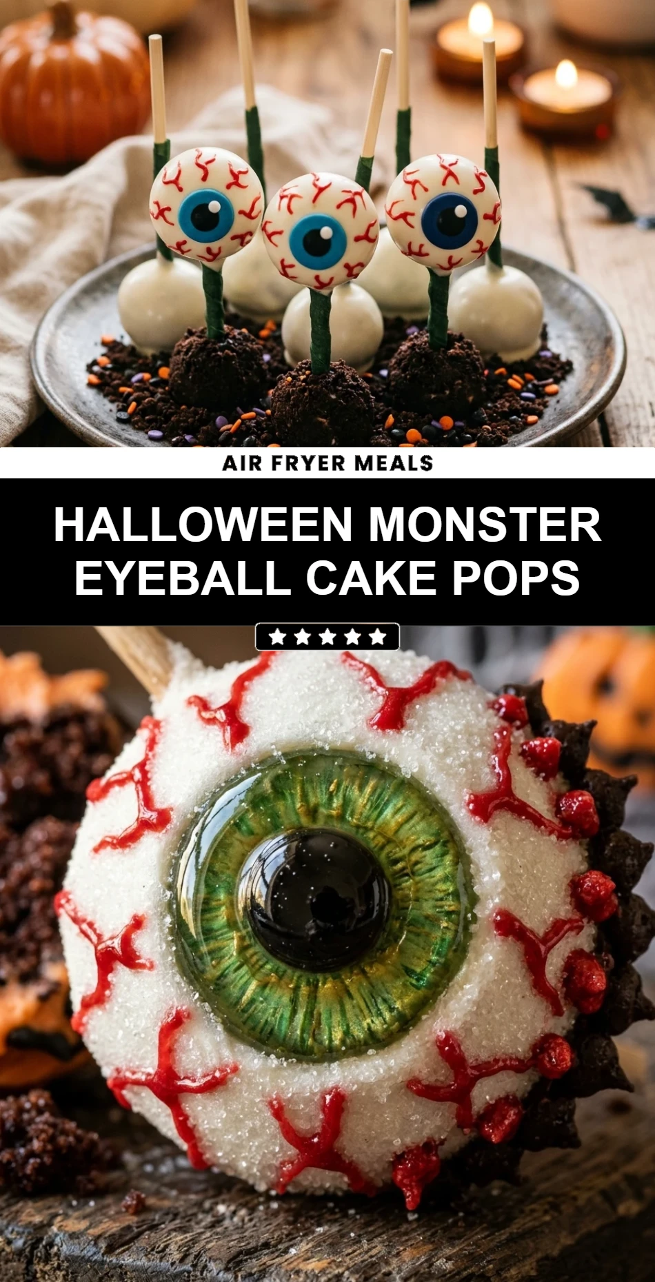 Halloween Monster Eyeball Cake Pops