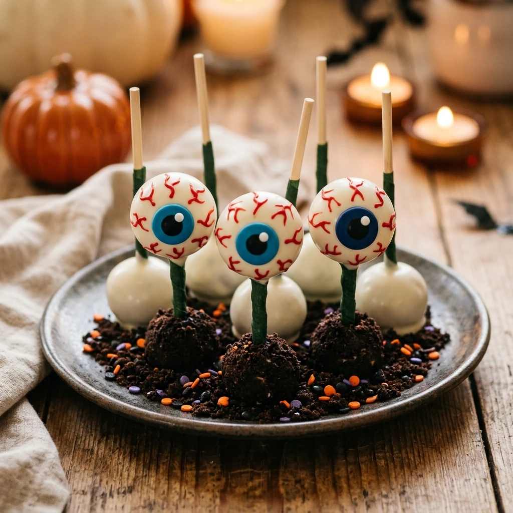 Halloween Monster Eyeball Cake Pops