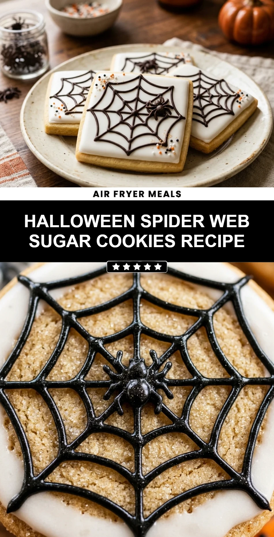 Halloween Spider Web Sugar Cookies Recipe