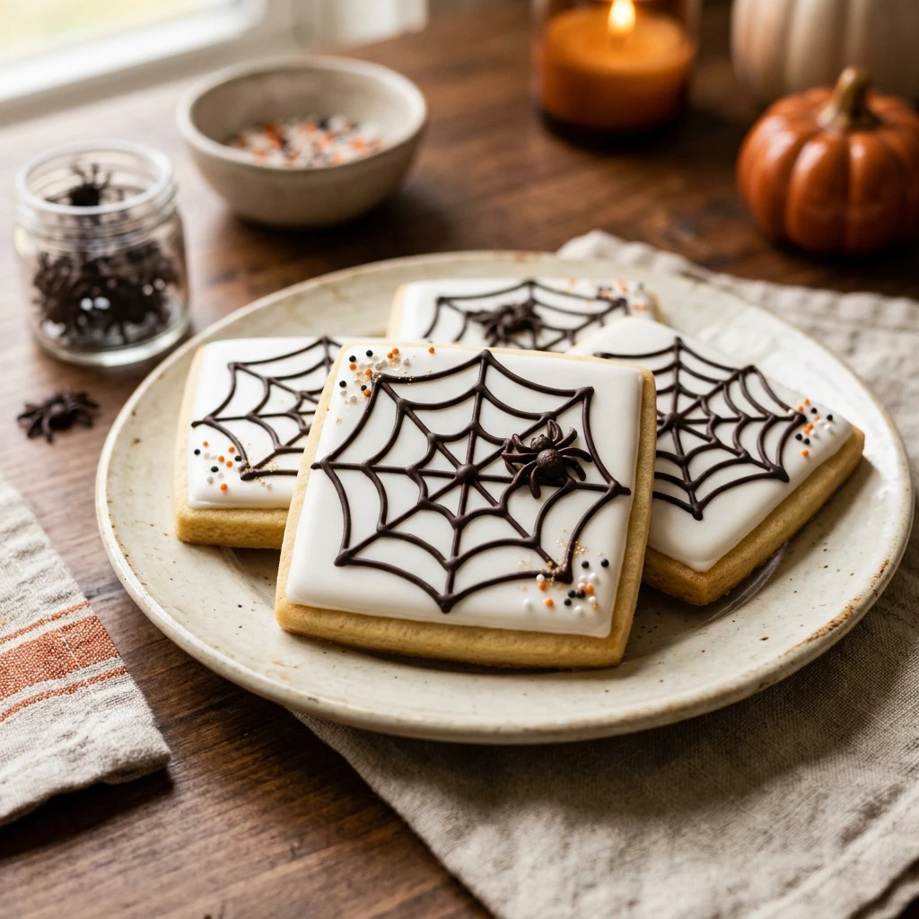 Halloween Spider Web Sugar Cookies Recipe