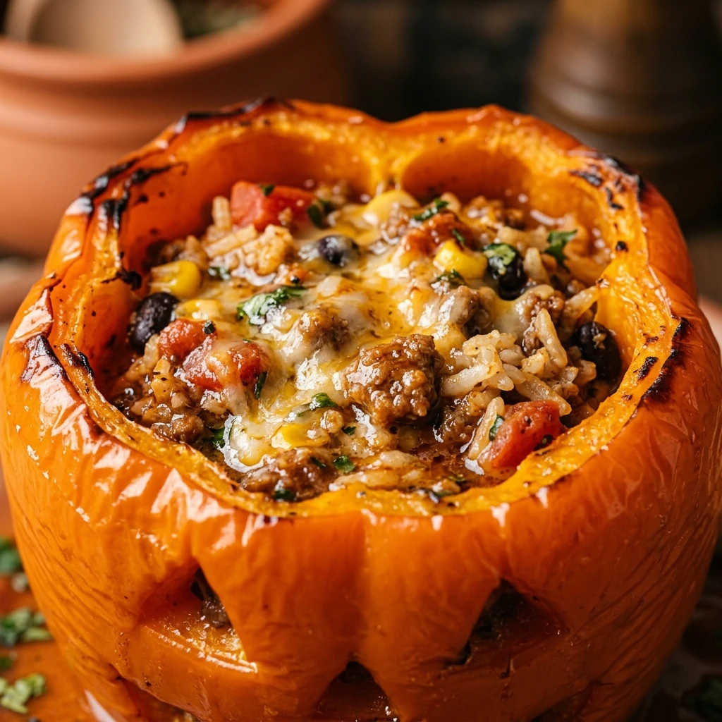 Halloween Stuffed Jack O Lantern Peppers Recipe