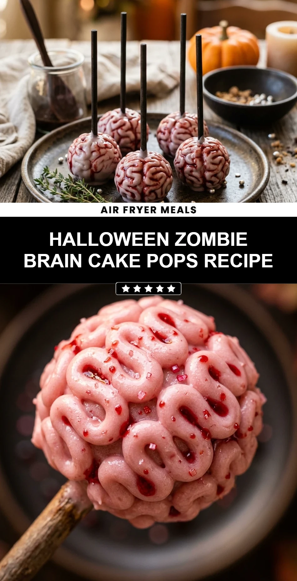 Halloween Zombie Brain Cake Pops Recipe
