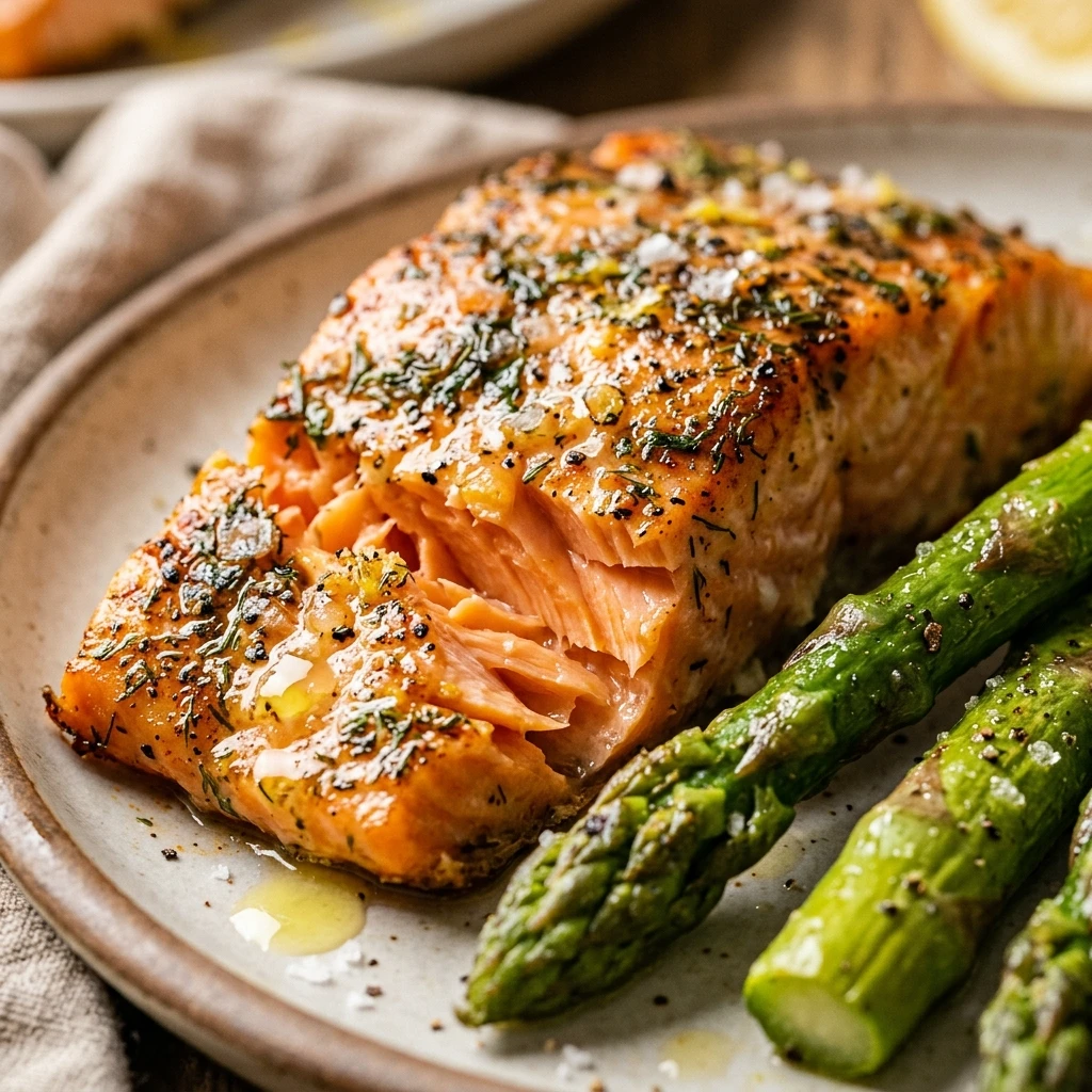 Healthy Air Fryer Salmon and Asparagus