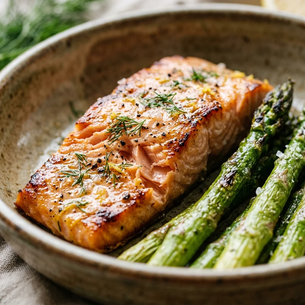Healthy Air Fryer Salmon and Asparagus