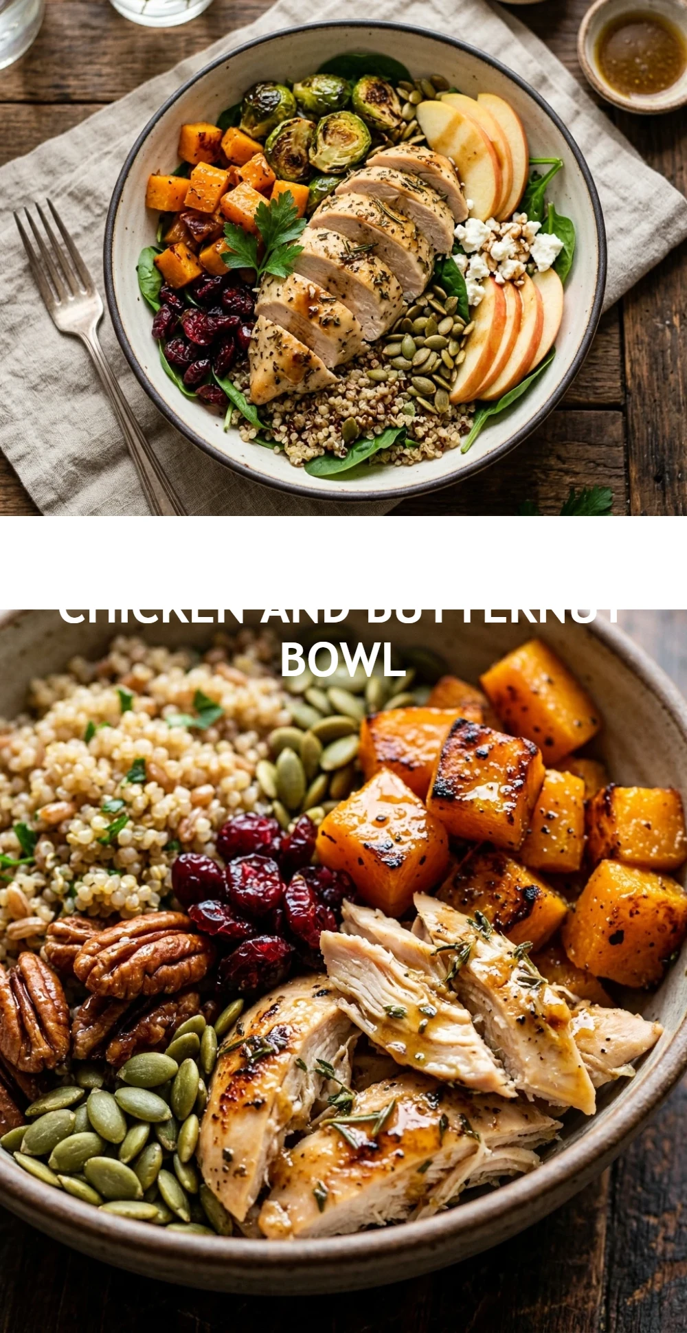 Healthy Fall Harvest Chicken And Butternut Bowl