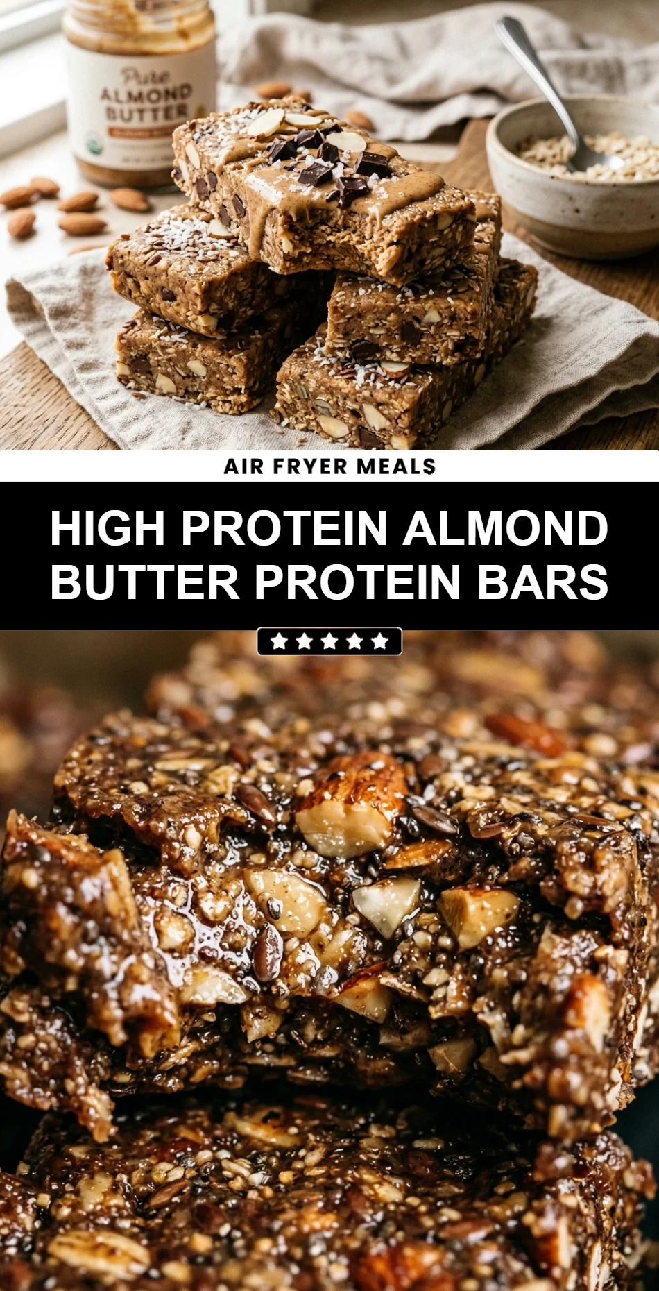 High Protein Almond Butter Protein Bars