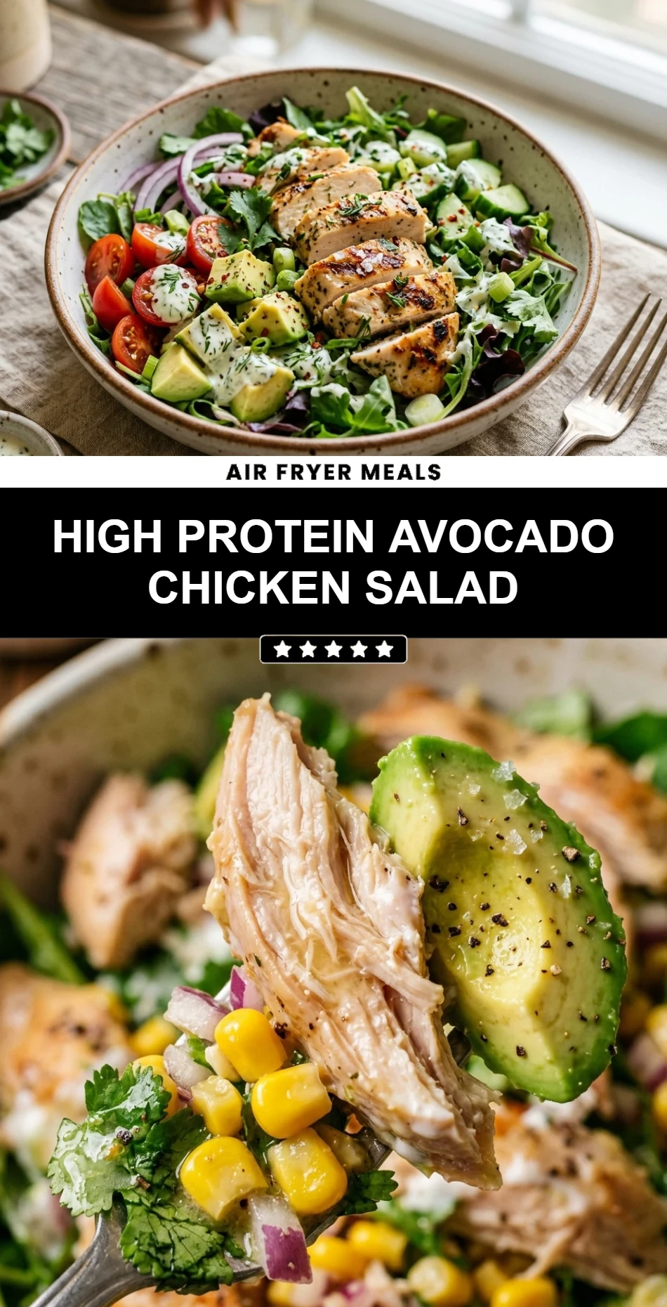High Protein Avocado Chicken Salad