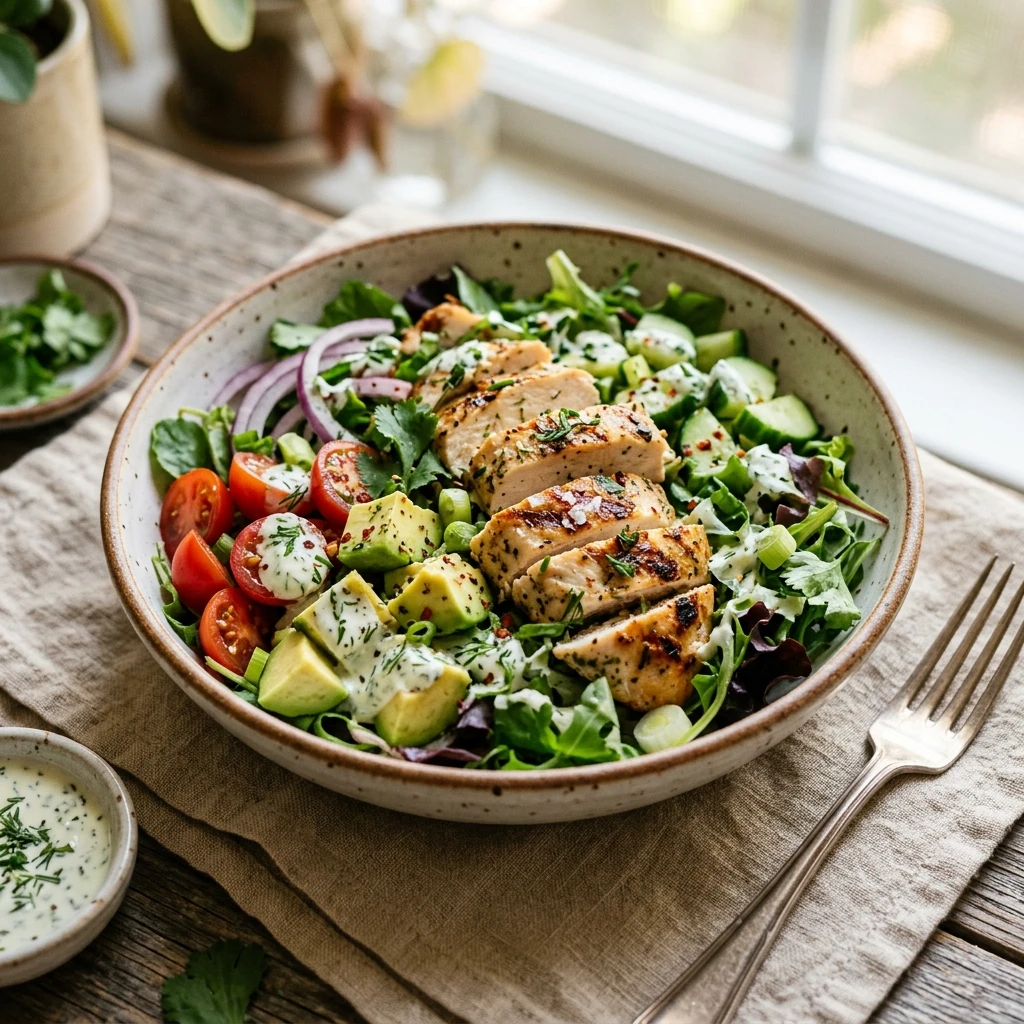 High Protein Avocado Chicken Salad