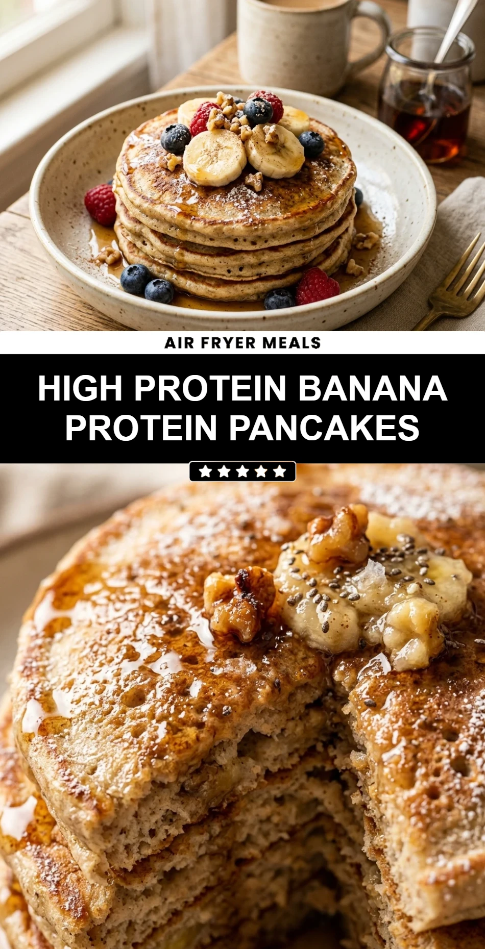 High Protein Banana Protein Pancakes