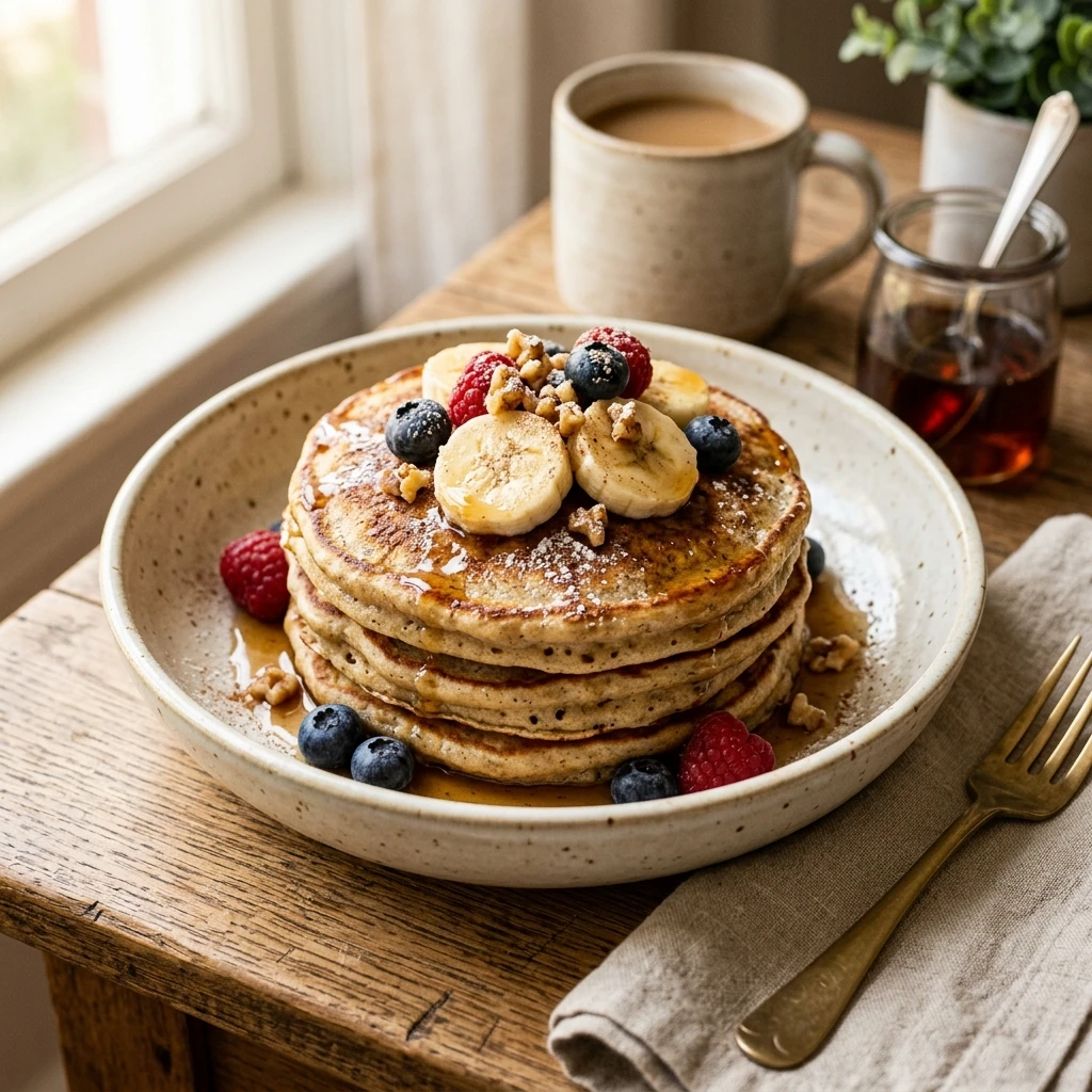 High Protein Banana Protein Pancakes