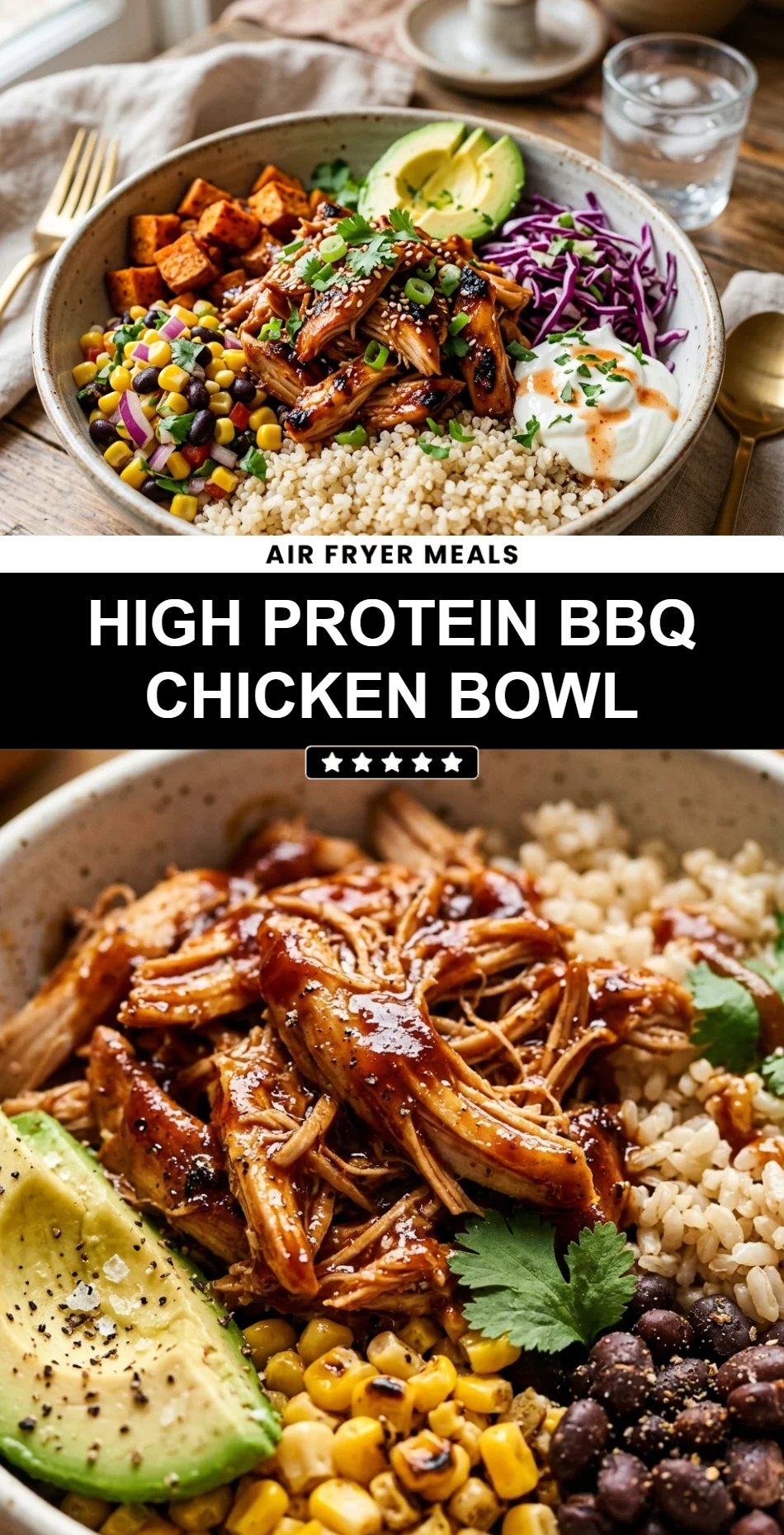 High Protein BBQ Chicken Bowl