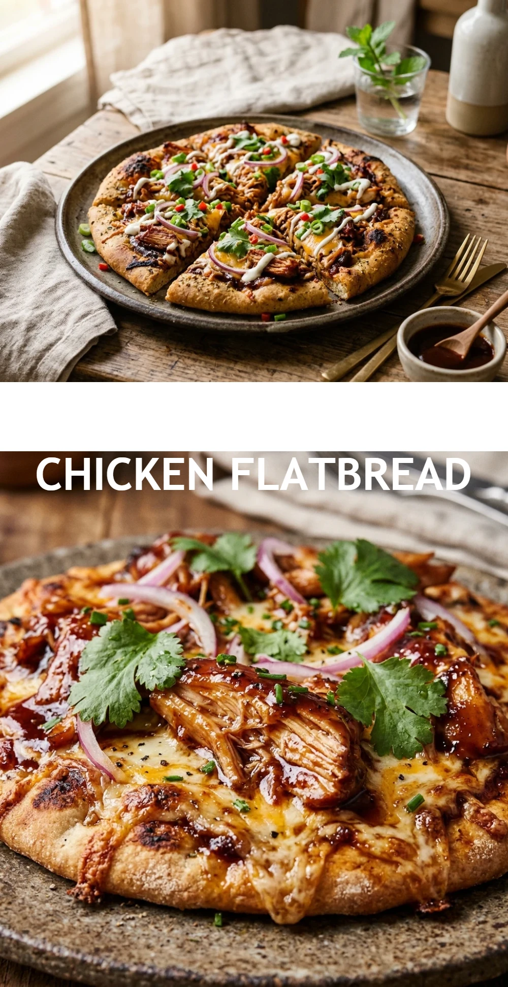 High-Protein BBQ Chicken Flatbread