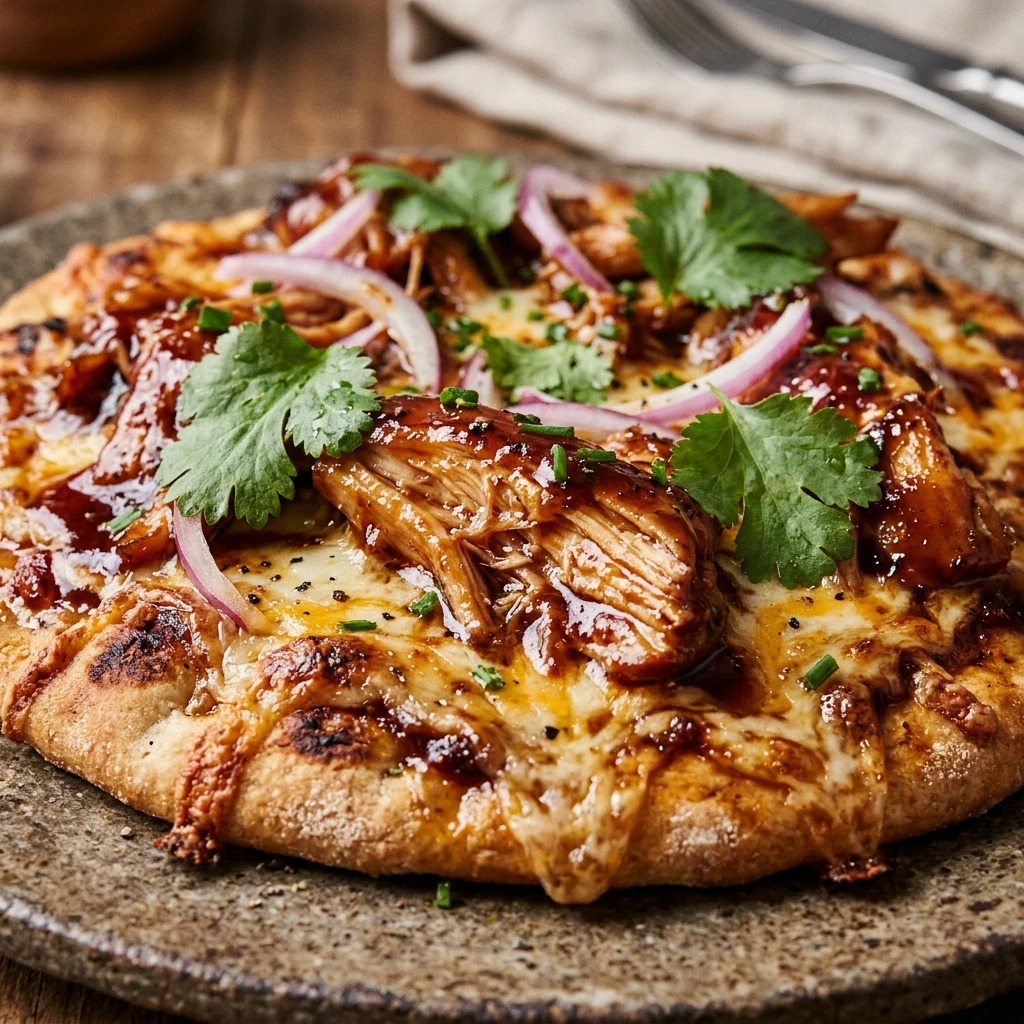 High-Protein BBQ Chicken Flatbread