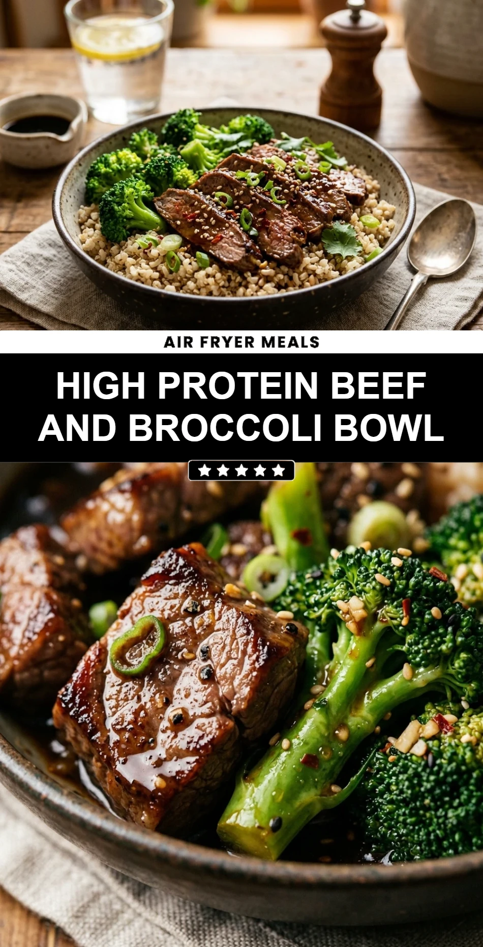 High Protein Beef and Broccoli Bowl