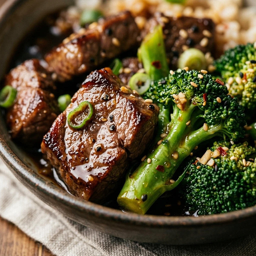 High Protein Beef and Broccoli Bowl