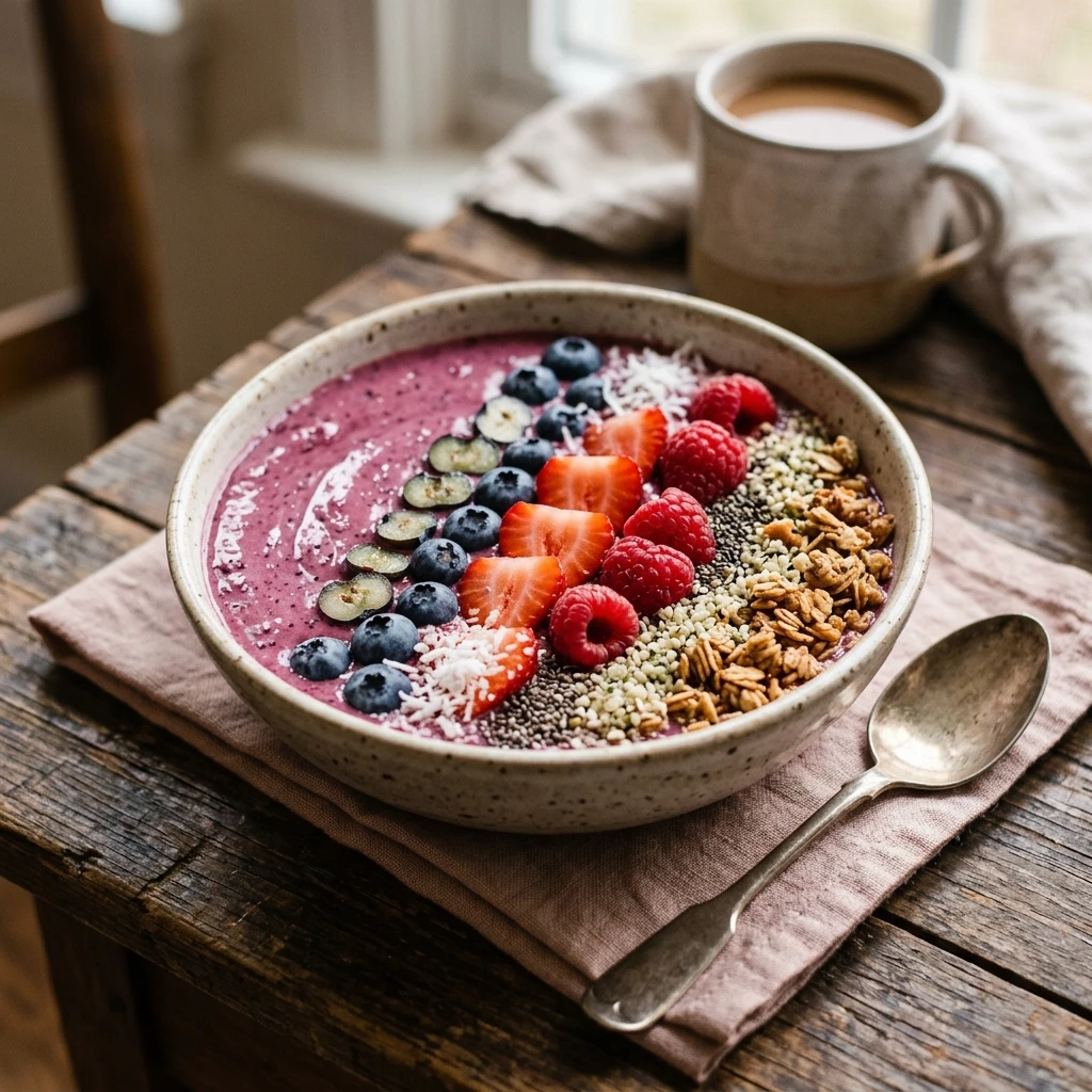 High Protein Berry Protein Smoothie Bowl